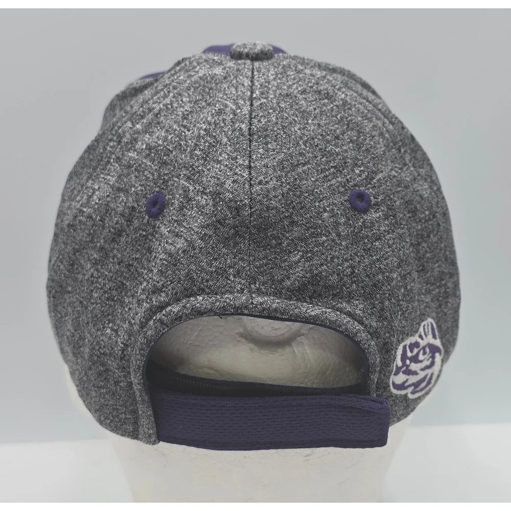 Zephyr LSU Tigers Strapback Hat Purple Grey NCAA University Cap